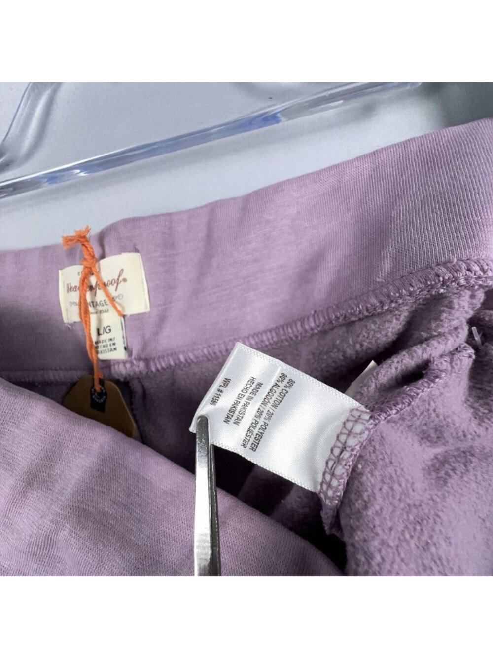 Weatherproof Sweatpants Size Large Vintage Lavender Jogger Drawstring Waistband - Picture 6 of 12